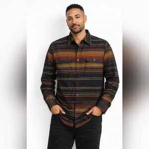 Wrangler  Western Men’s Long Sleeve Button Down Shirt Striped Vintage. LG HL317